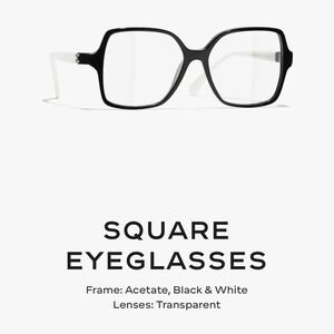 Black and White Square Chanel Glasses